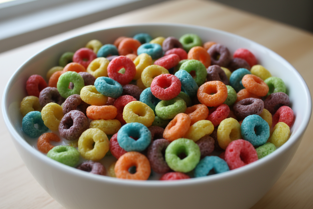 bowl of fruit loops