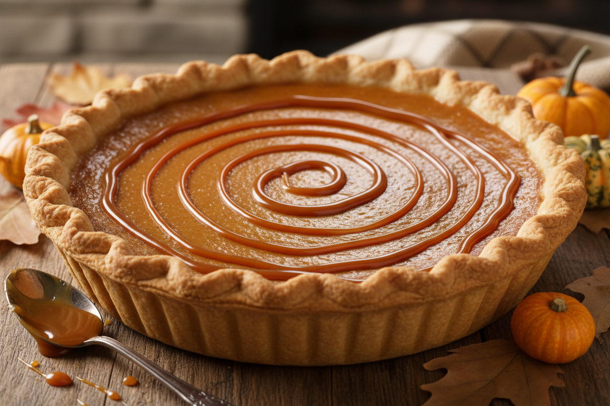 caramel pumpkin pie
