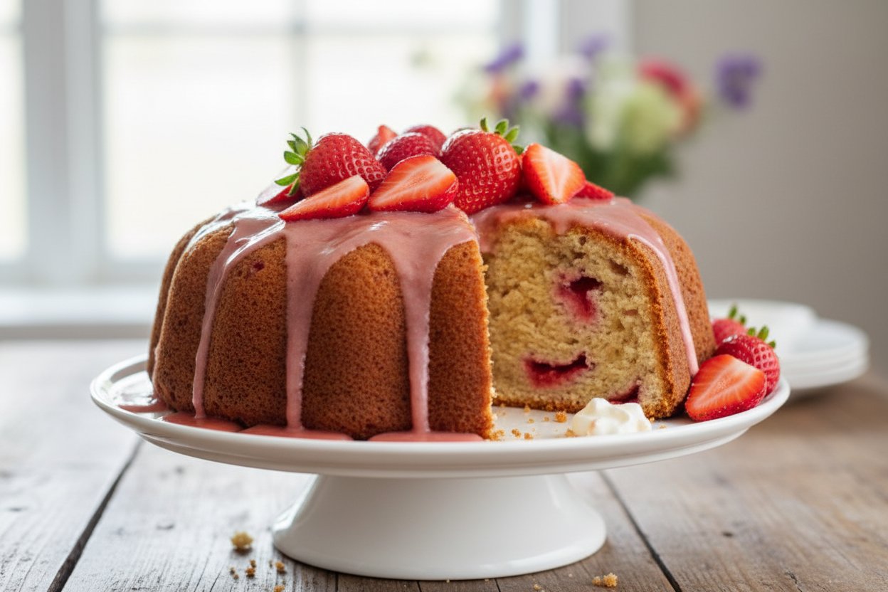 strawberry pound cake